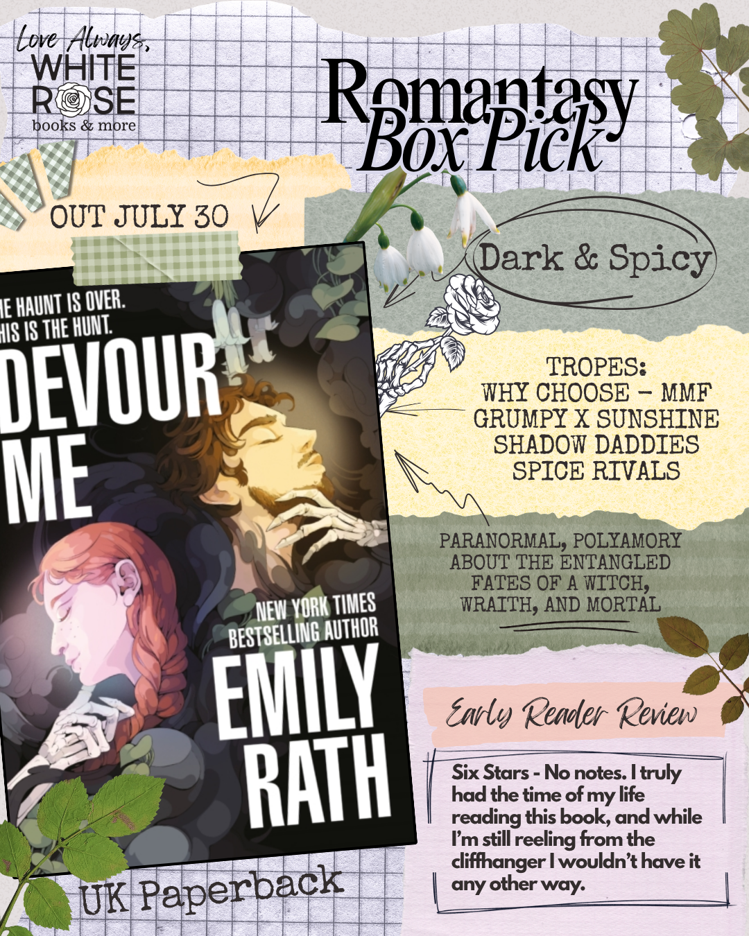 Romantasy Subscription Box: JULY Book Selection: Devour Me by Emily Rath