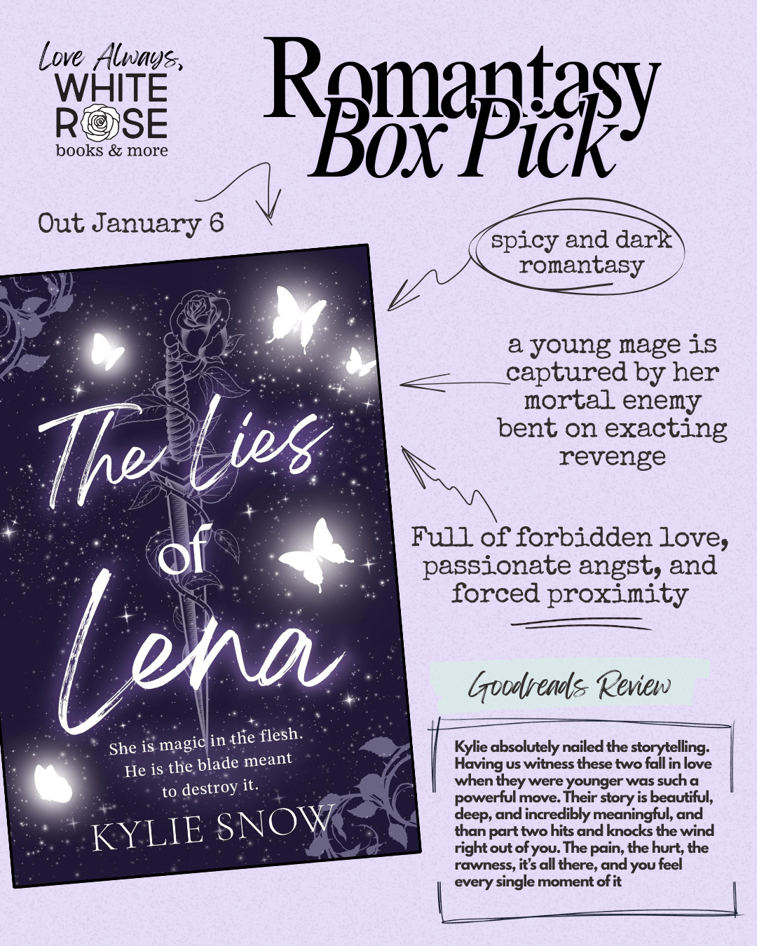 Romantasy Subscription Box: January Book Selection: The Lies of Lena by Kylie Snow