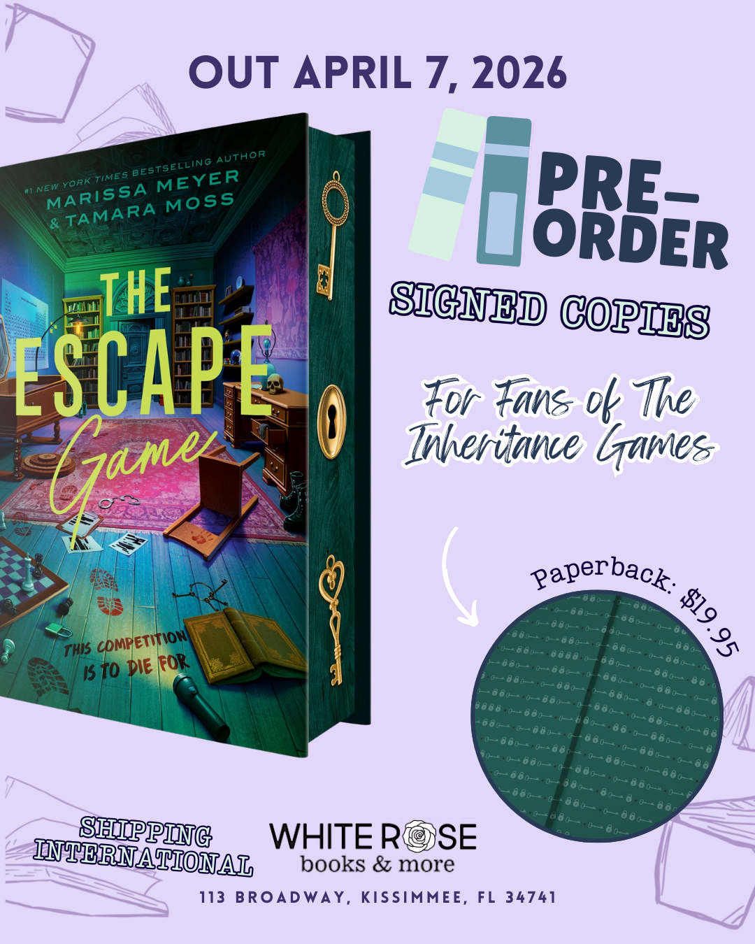 Pre-Order: The Escape Game by Marissa Meyer, Tamara Moss (SIGNED)