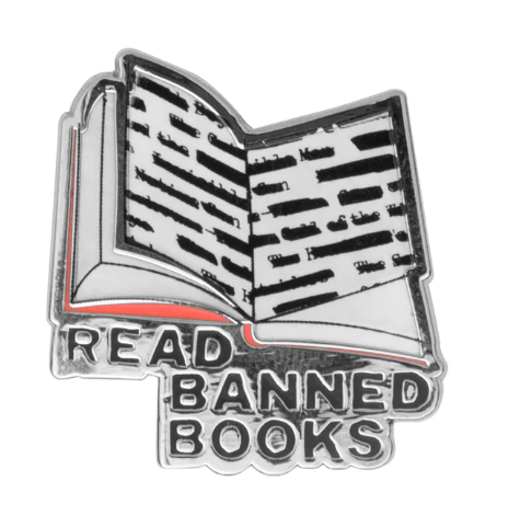 Read Banned Books enamel pin