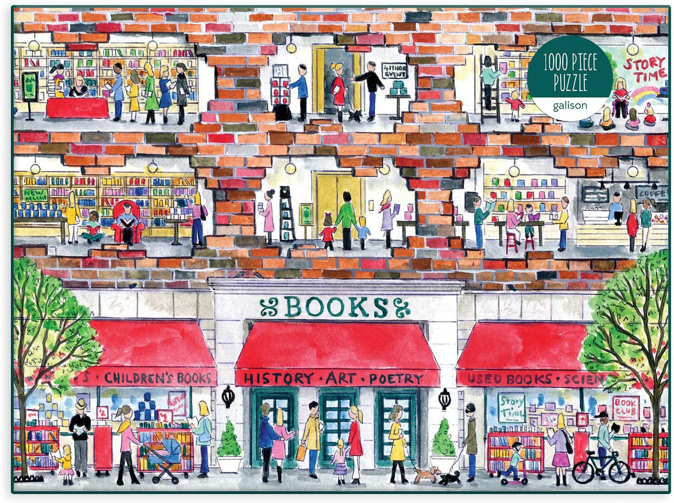 A Day at the Bookstore - 1000pc Jigsaw Puzzle by Galison