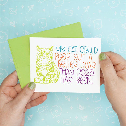 Colette Paperie - Cat Poop 2025 Trump Funny Greeting Card