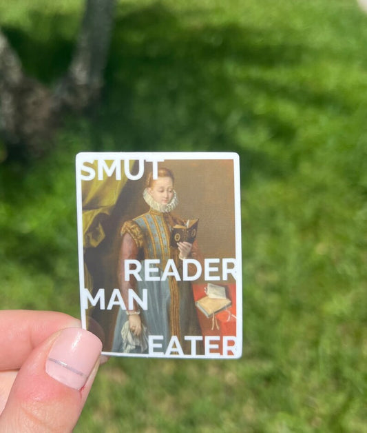 Maddie Fox (Shop Book Fox) Regency Era - Man-Eater | Bookish Stickers | Smut BAFMC Reader Sticker | Waterproof Sticker | Laptop and Kindle Sticker | 1.8”x2.3“