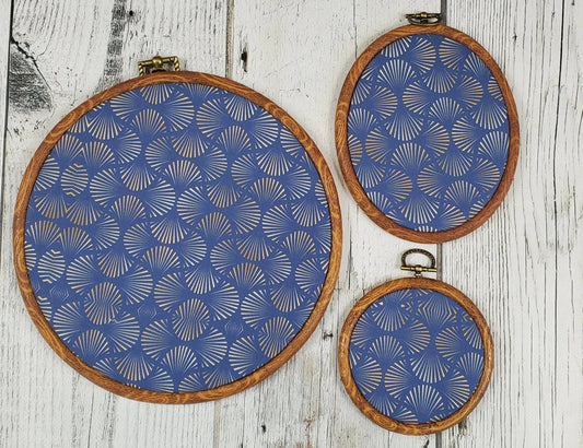 Deco/Roaring 20's Pin Hoop - Navy and Gold Pattern - bibliophileprints