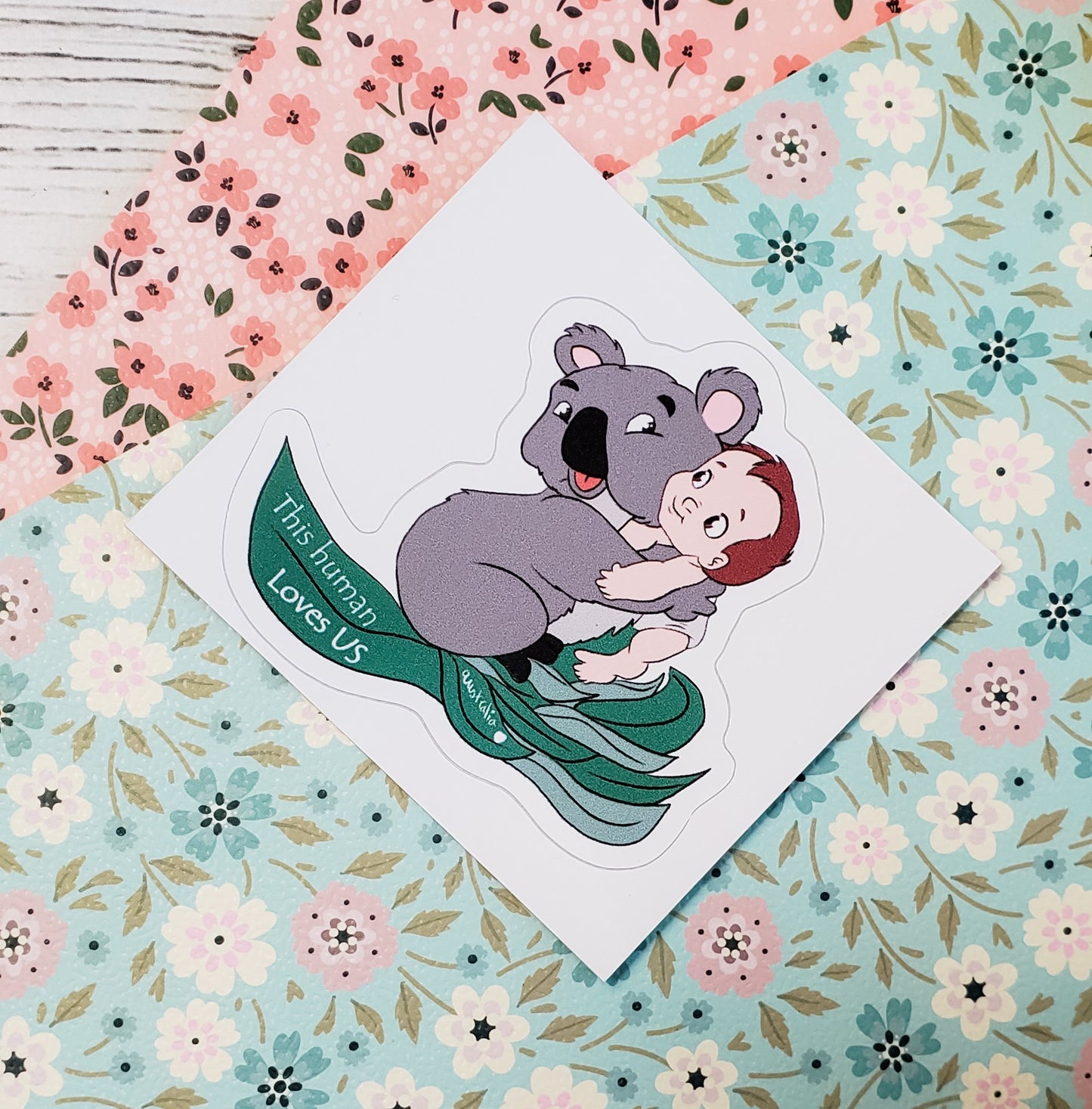 Koala and Baby Tarzan  Sticker BENEFITS AUSTRALIA ITEM - bibliophileprints