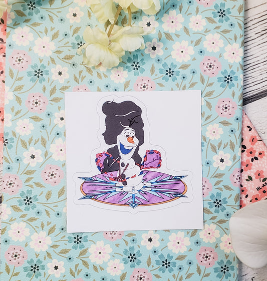 Olaf and Elsa "Samantha?" Sticker - bibliophileprints