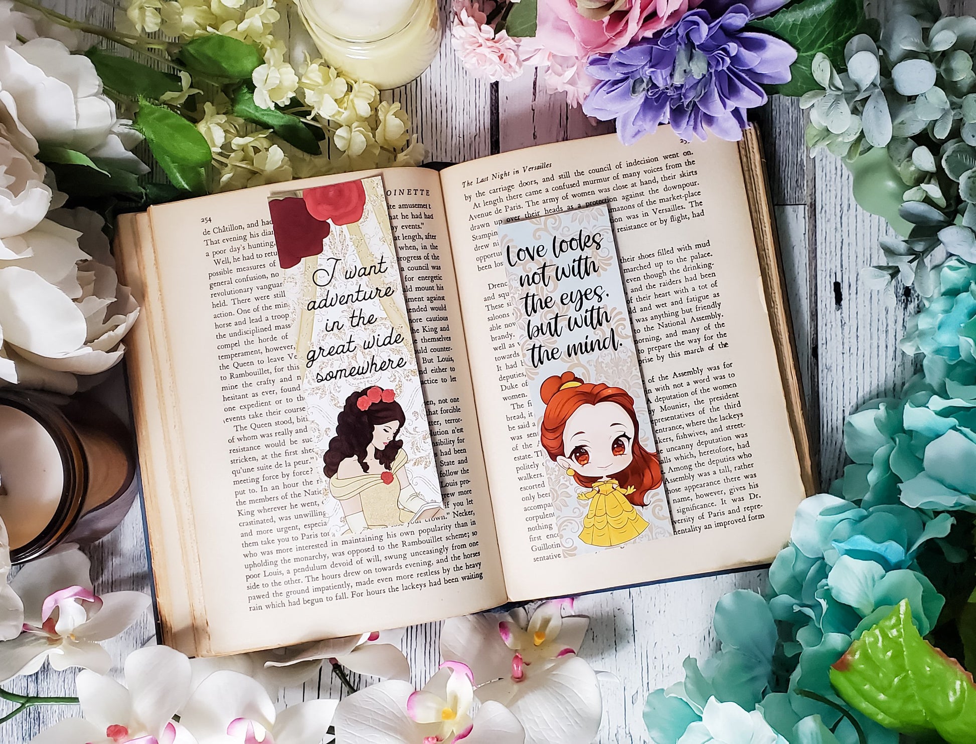 Belle Quotes Double Sided Bookmark - bibliophileprints