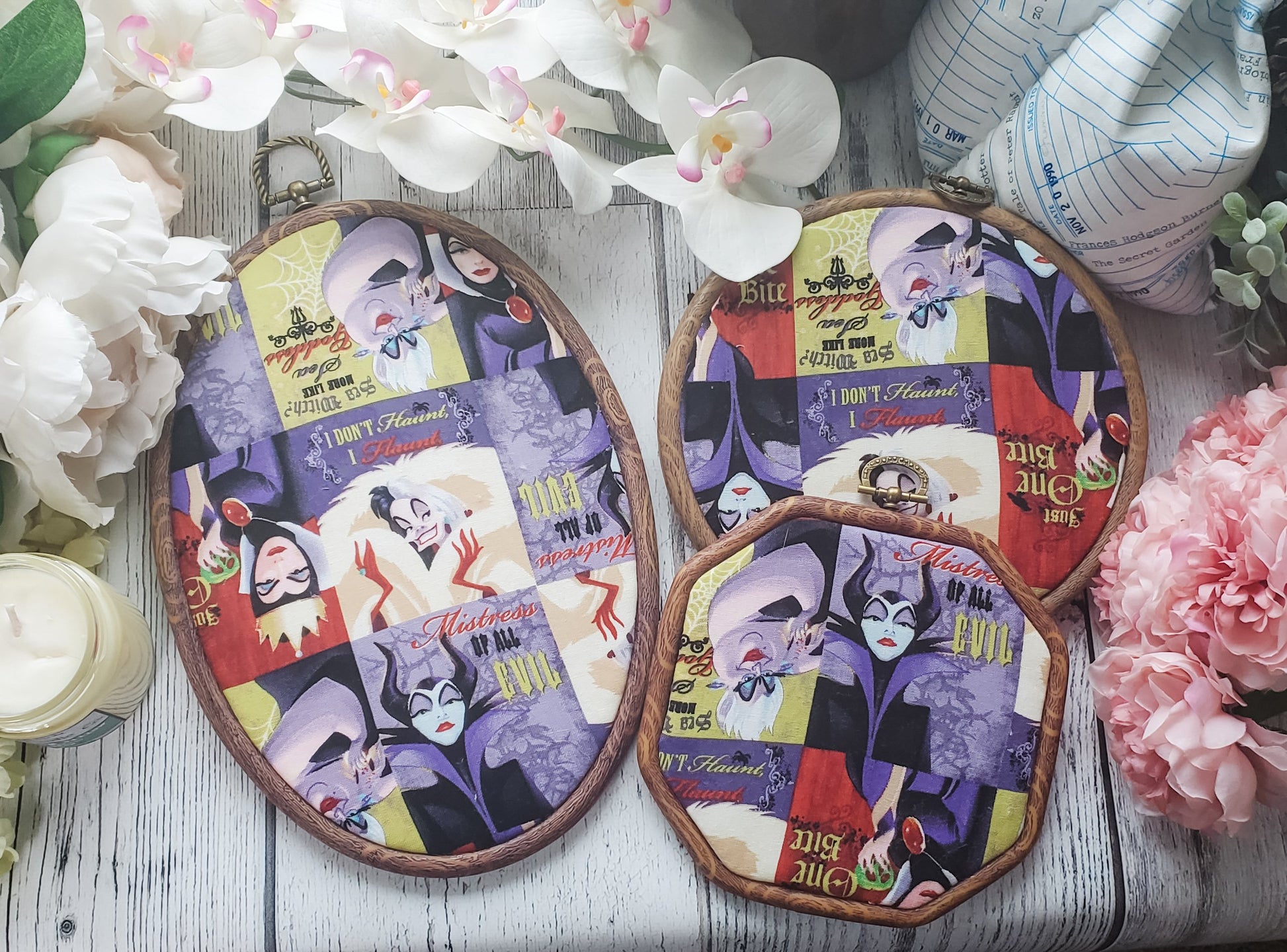 Villains Block Pin Hoops - bibliophileprints