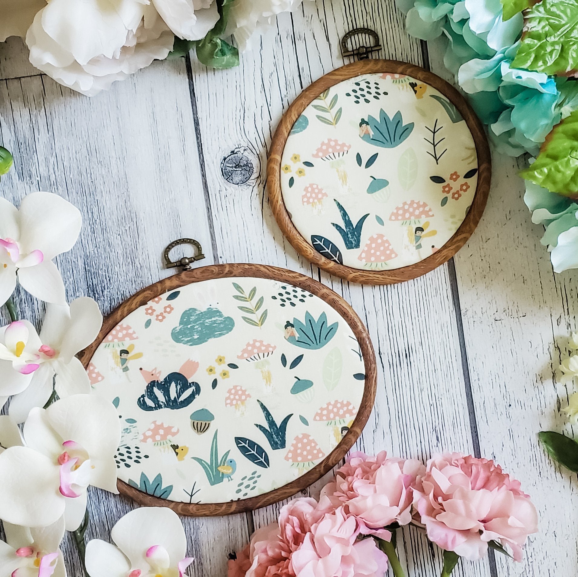 Fairy Garden - White Pin Hoops - bibliophileprints