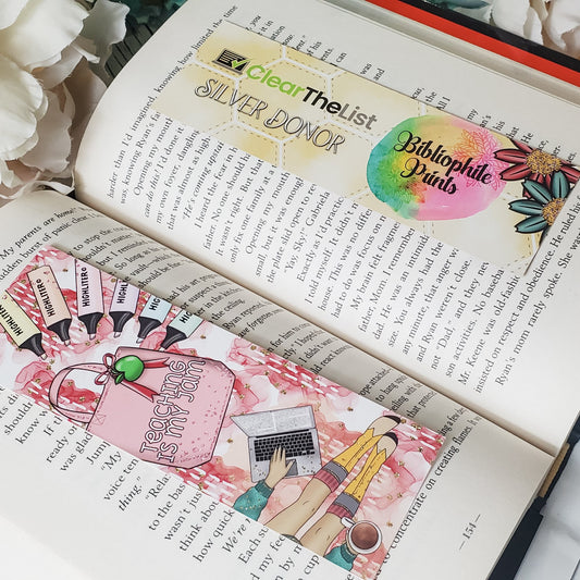 CleartheList Foundation Official Donor Bookmark: Silver Donor, Double Sided Bookmark - bibliophileprints