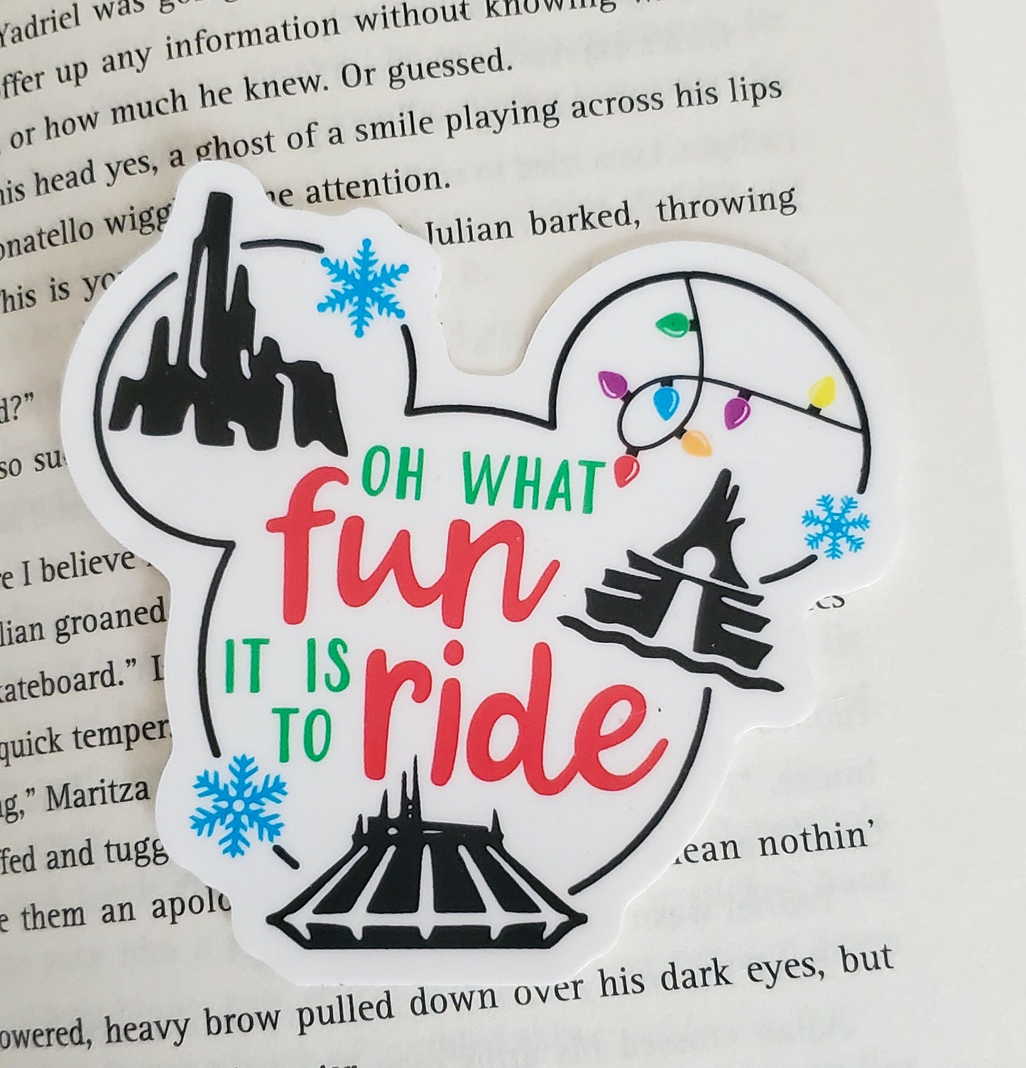 Oh What Fun it is to Ride - Magical Rides Vinyl Sticker | Christmas Vinyl Stickers
