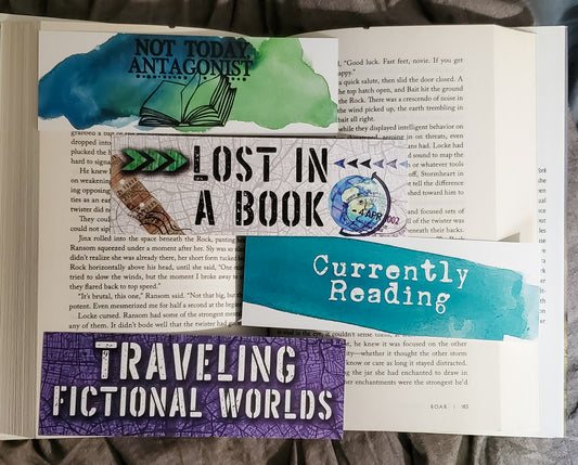 Basic Bookish watercolor Bookmarks