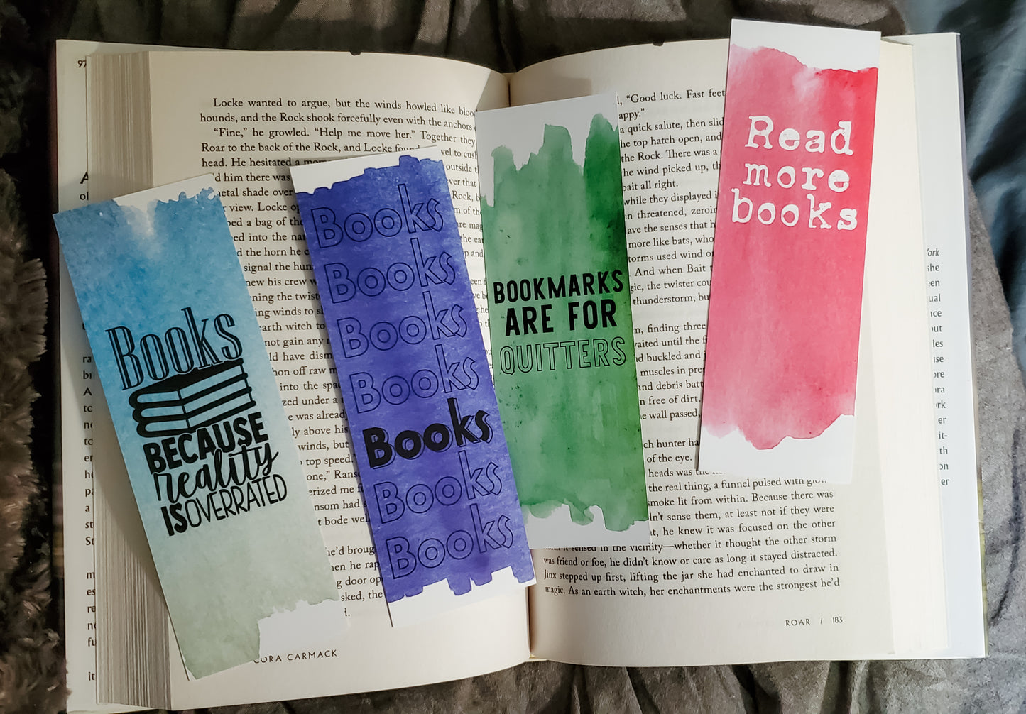 Basic Bookish watercolor Bookmarks