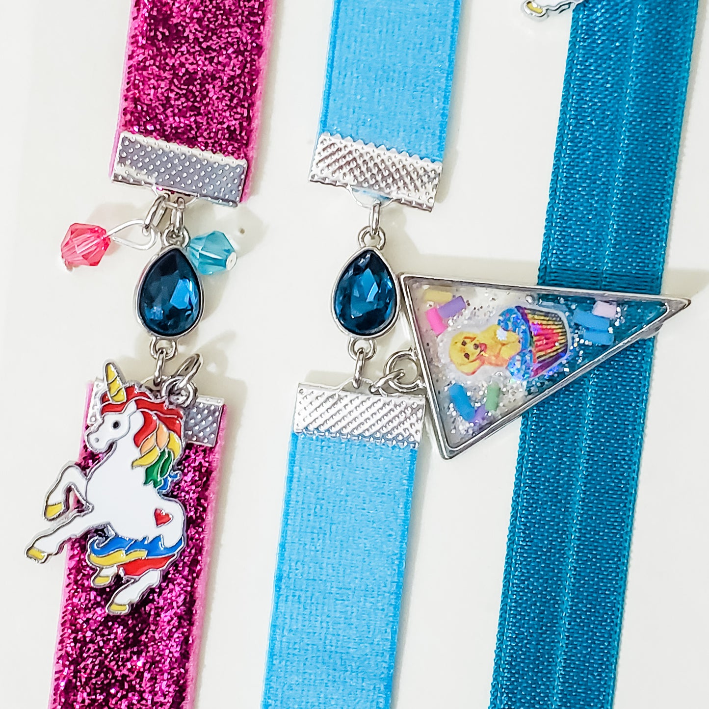 Lisa Frank Inspired Elastic Bookmarks