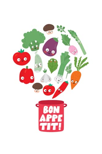 Bon Appetit!: Weekly Meal Planner - Cute Foods, Cooking Planner, Daily Meal Planner, 6x9 inches, 50 pages