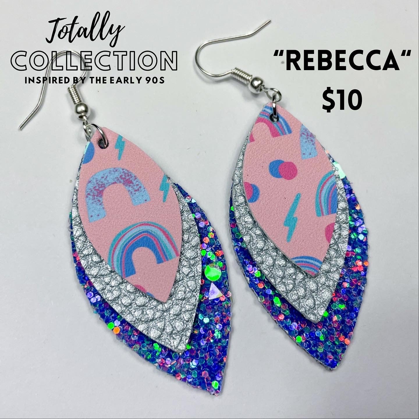 Totally 90s Earrings | Rebecca Style Dangle Earrings | Layered Petal Shape
