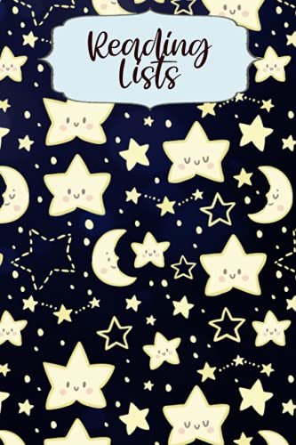 Reading List Journal - Kawaii Stars, 6x9 inches, white paper pages with Reading list interior: Journal for Reading Lists with Kawaii Star Cover