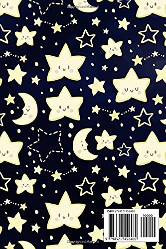 Reading List Journal - Kawaii Stars, 6x9 inches, white paper pages with Reading list interior: Journal for Reading Lists with Kawaii Star Cover