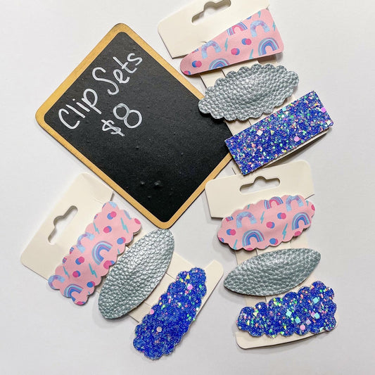 Totally 90s Hair Clip Snap Clip Sets | Handmade Hair Accessories | 90s Inspired Hair Clips