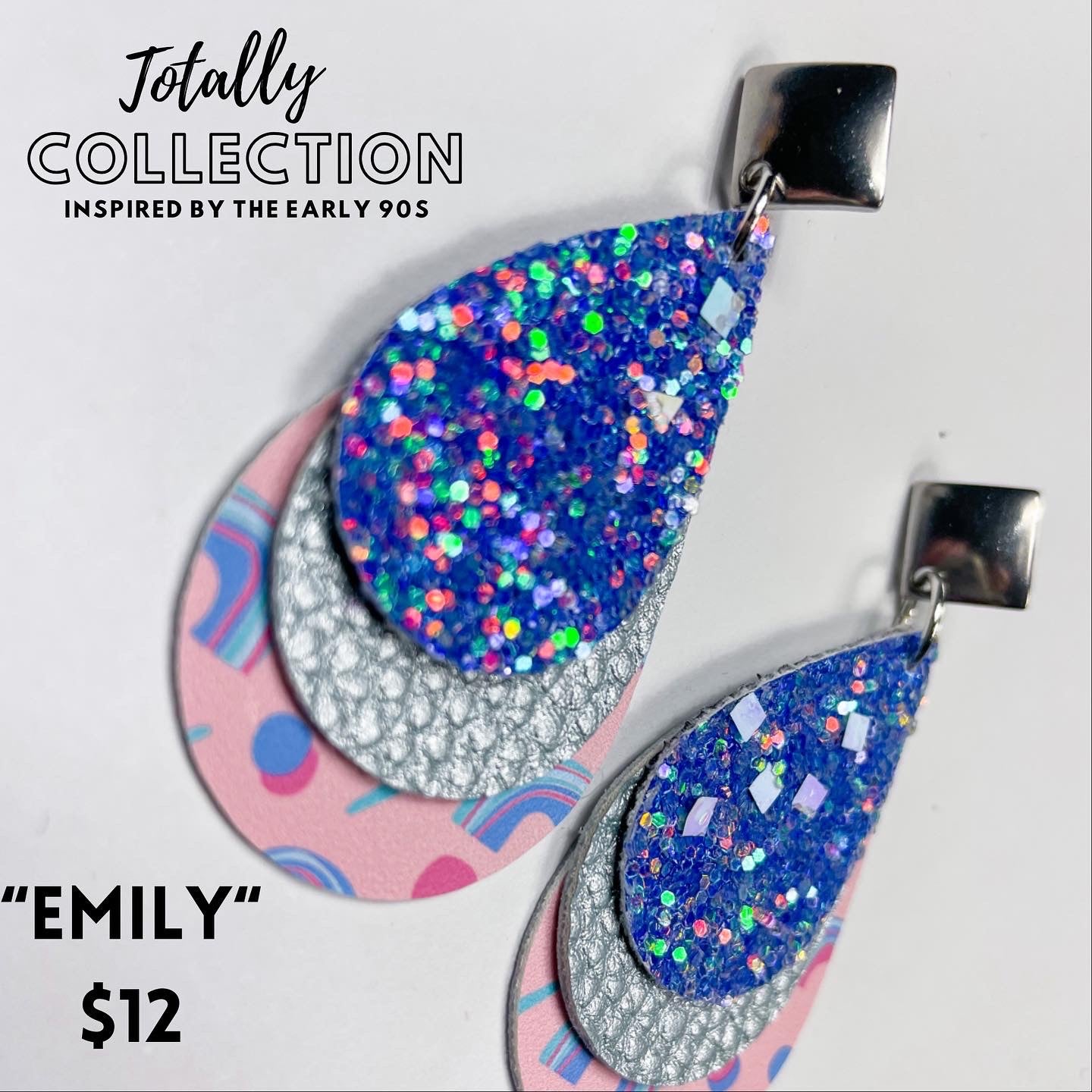 Totally 90s Earrings | Emily Style Dangle Earrings | Layered Teardrop Shape