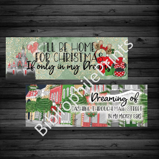 Magic Parks Christmas - Magic World Double Sided Bookmark