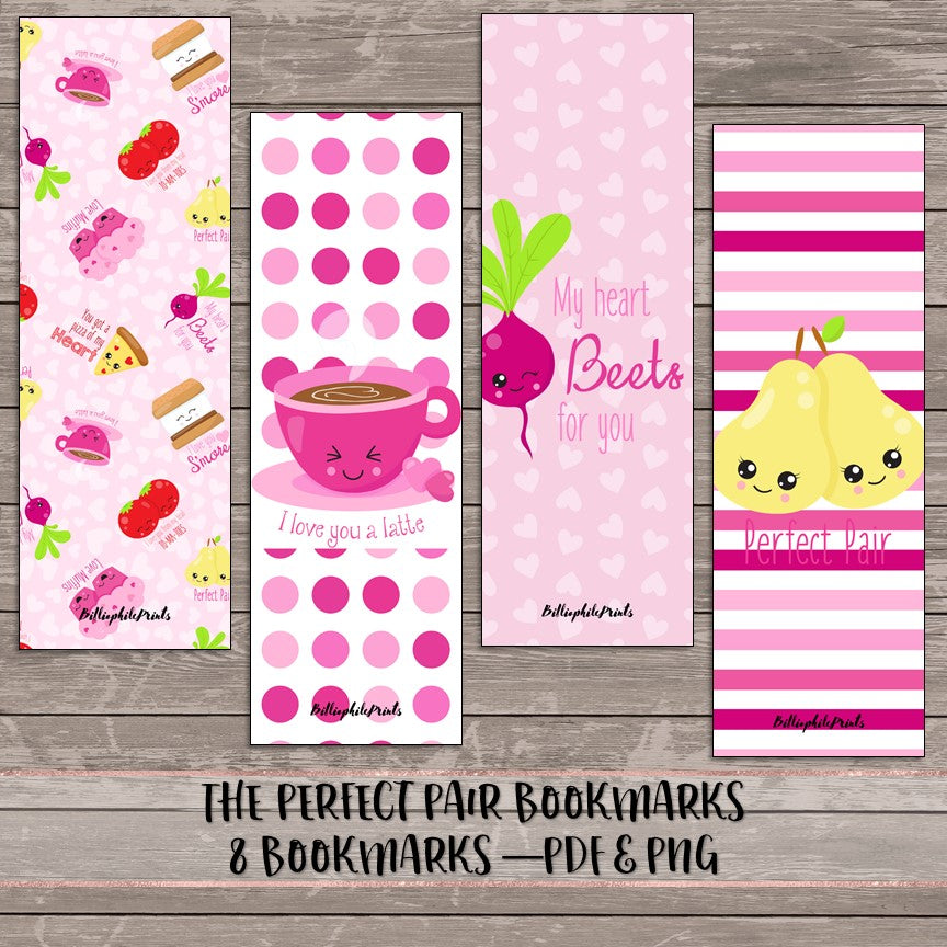 Valentine's Perfect Pair  - Digital Bookmarks