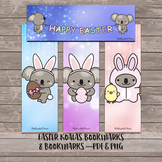 Easter Koalas - Digital Bookmarks