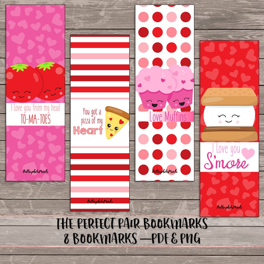 Valentine's Perfect Pair  - Digital Bookmarks