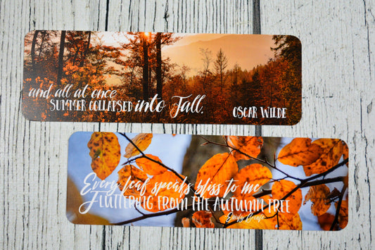 Fall Quotes Double Sided Bookmark