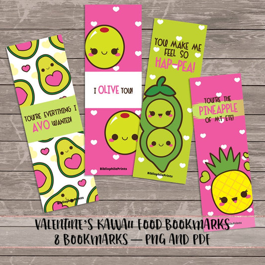 Kawaii Food  - Digital Bookmarks