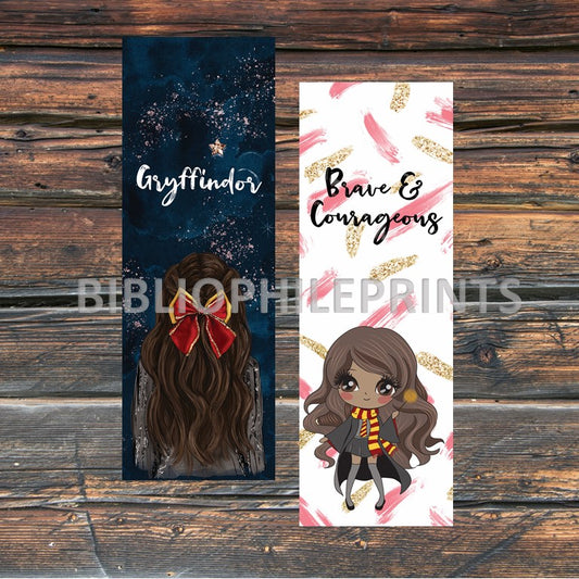 House of Brave Girl Double Sided Bookmark - Brunette, Dark Skin