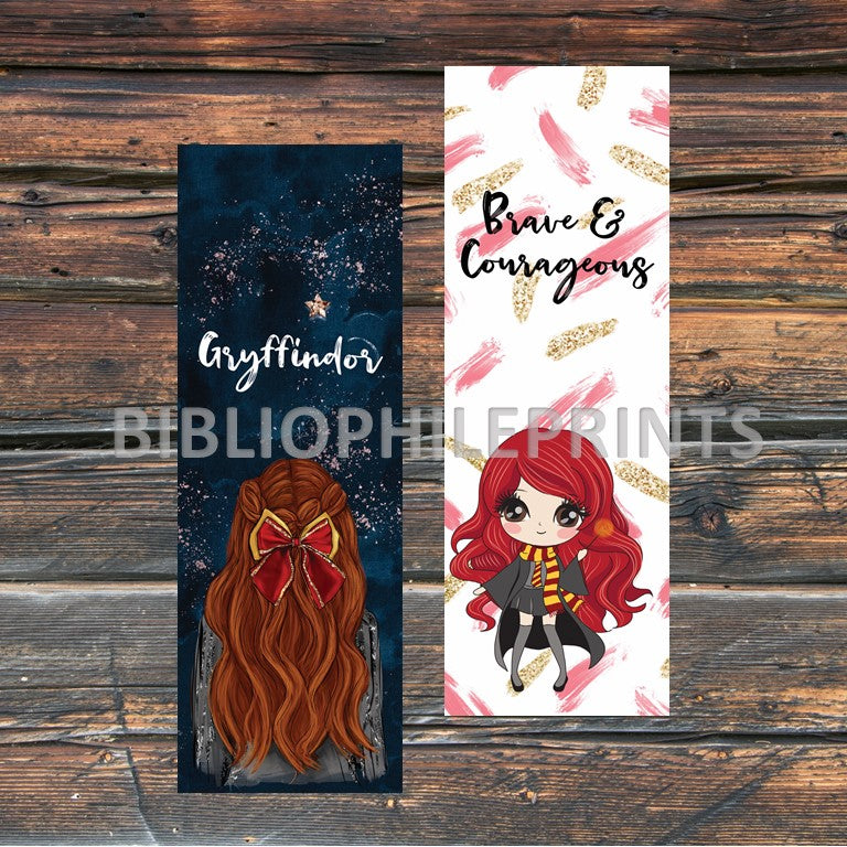 House of Brave Girl Double Sided Bookmark - Red Head