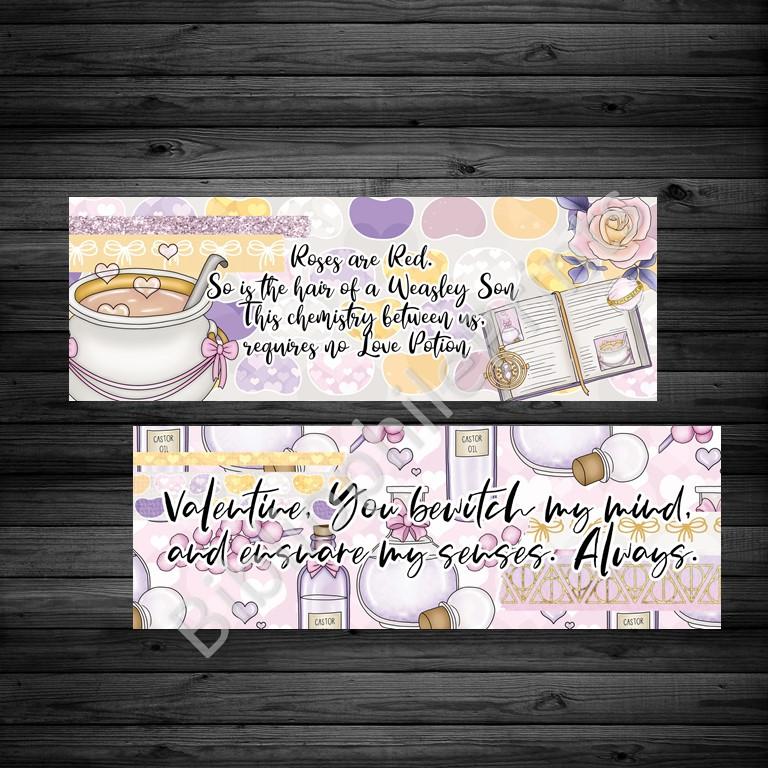 A Very Potter Valentine's Double Sided Bookmark - bibliophileprints