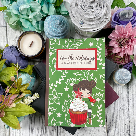 For the Holidays : A Blank Recipe Book: 6x9 Inches, 50 pages, recipe book, Christmas Food Recipes, Blank recipe book, Christmas Gift, Winter Holiday Gift