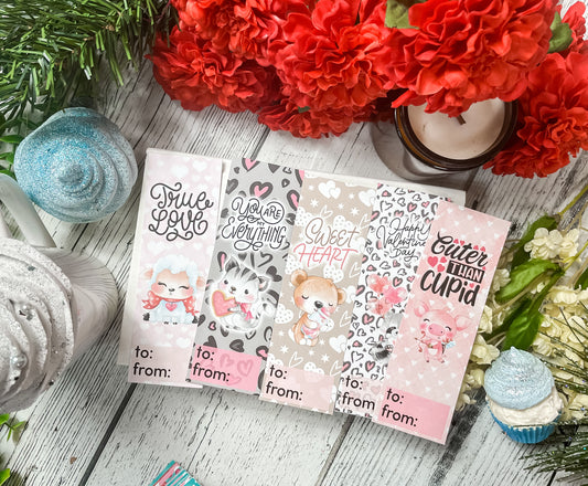 Adorable Animals Valentine Cards | Valentine Bookmarks
