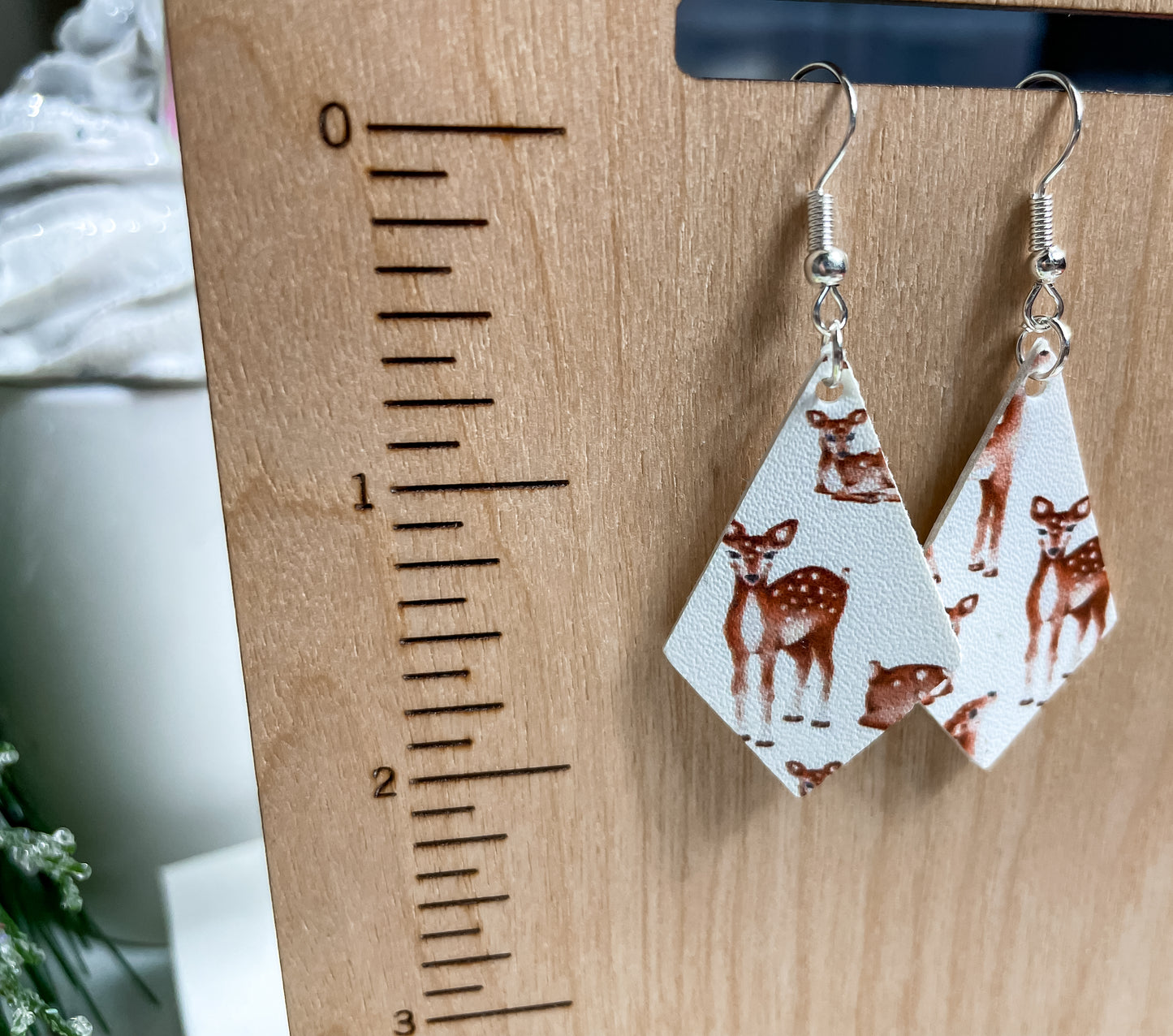 Oh, Deer Earring Collection | Betty Style Dangle Earrings | Diamond Shaped Hook Earrings