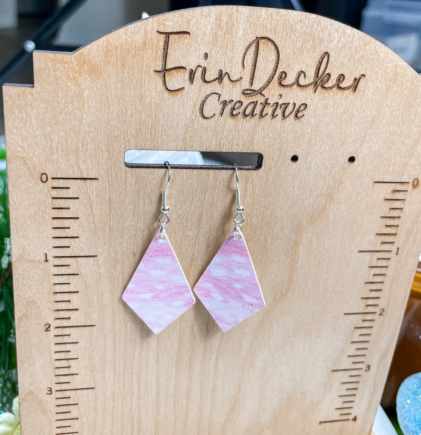 Oh, Deer Pink Fawn Earring Collection | Betty Style Dangle Earrings | Diamond Shaped Hook Earrings