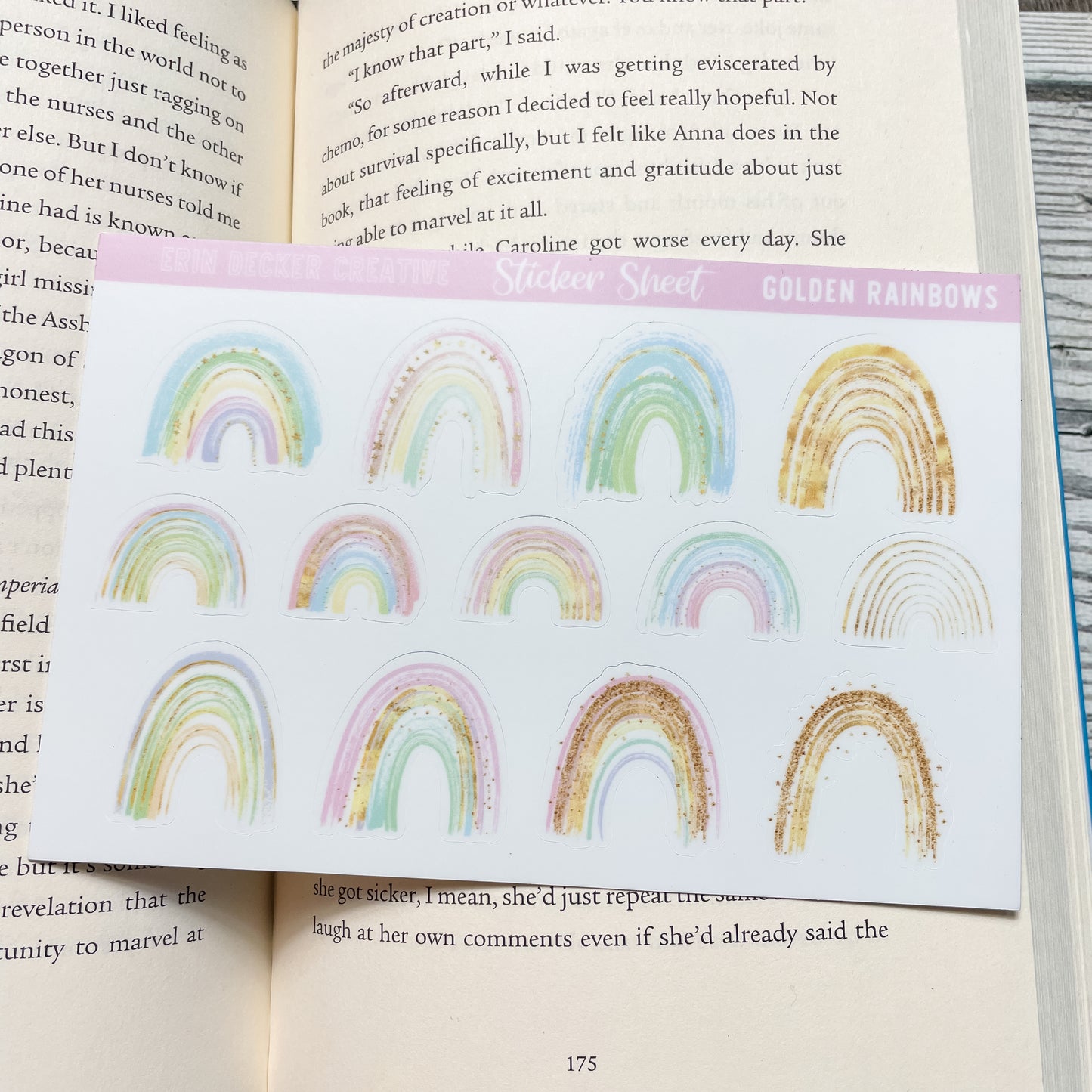 Golden Rainbows Sticker Sheet