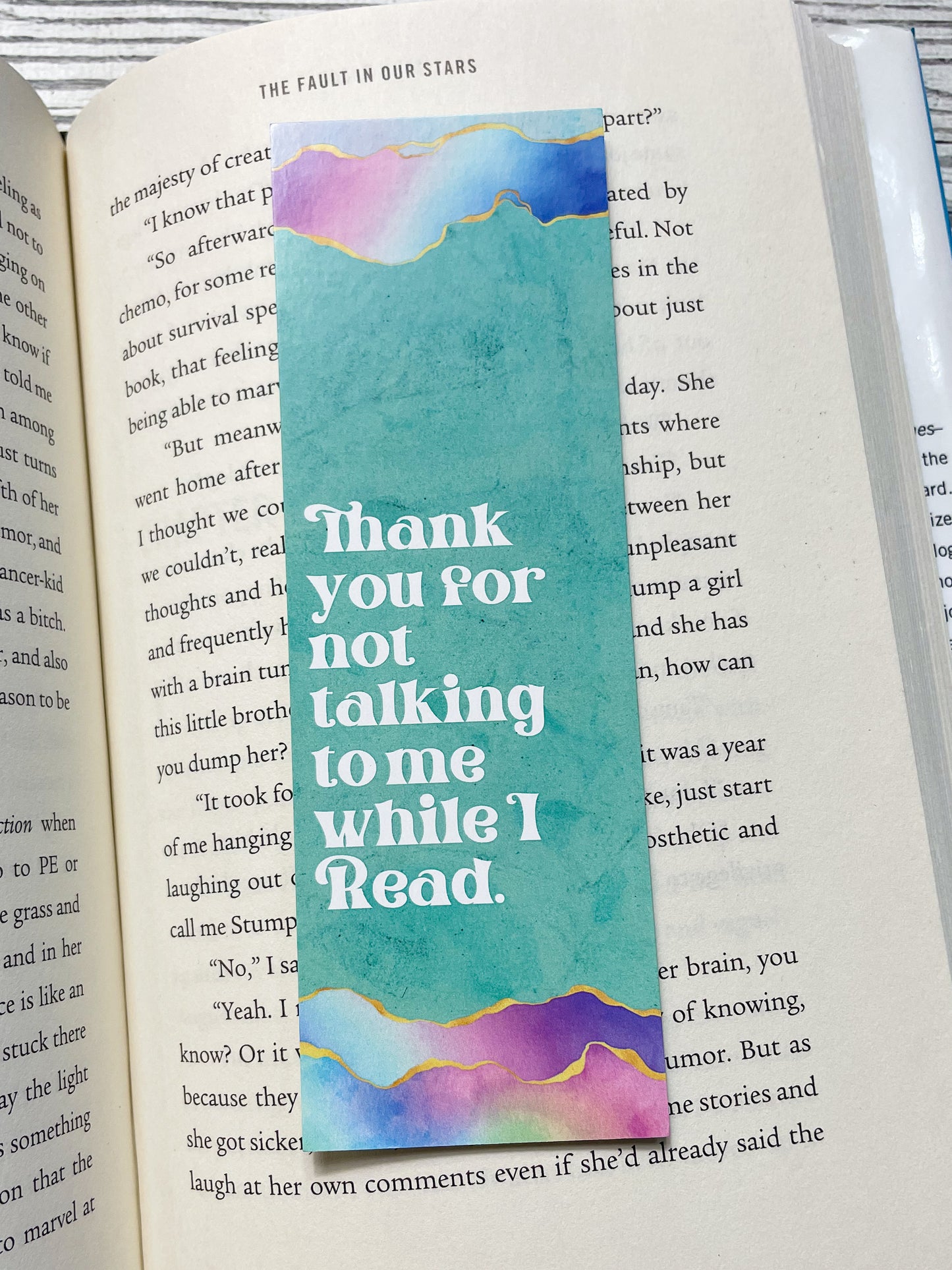 Thank You For Not Talking to Me While I Read  Bookmark