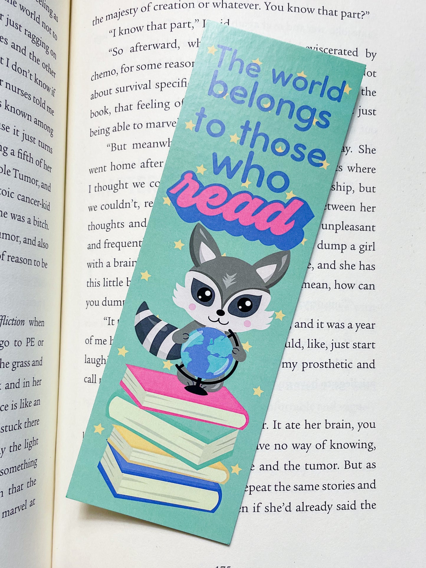 The World Belongs to Those Who Read Racoon Bookmark