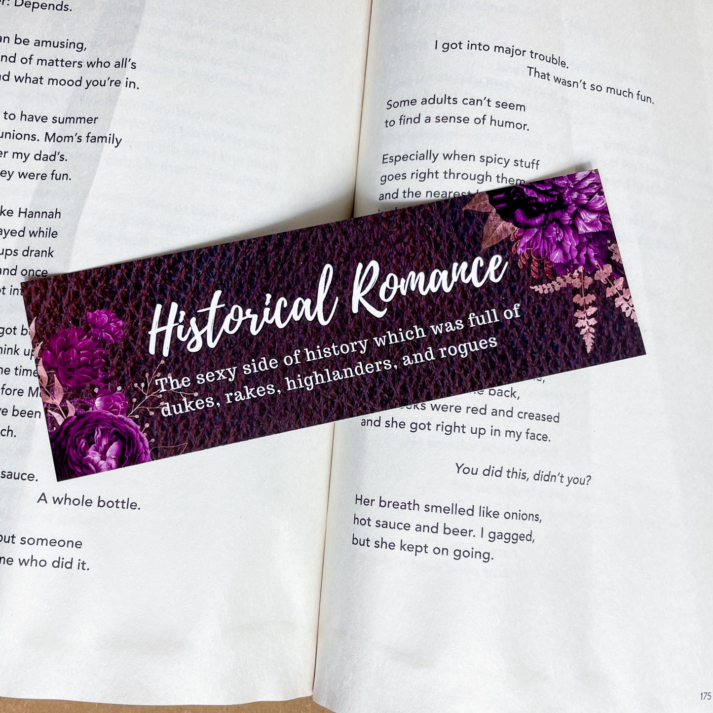 Historical Romance Definition Bookmark | Funny Bookmarks | Romance Readers | Romance Bookmarks