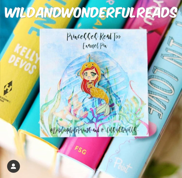 Princesses Read Too - Mermaid Princess Enamel Pin