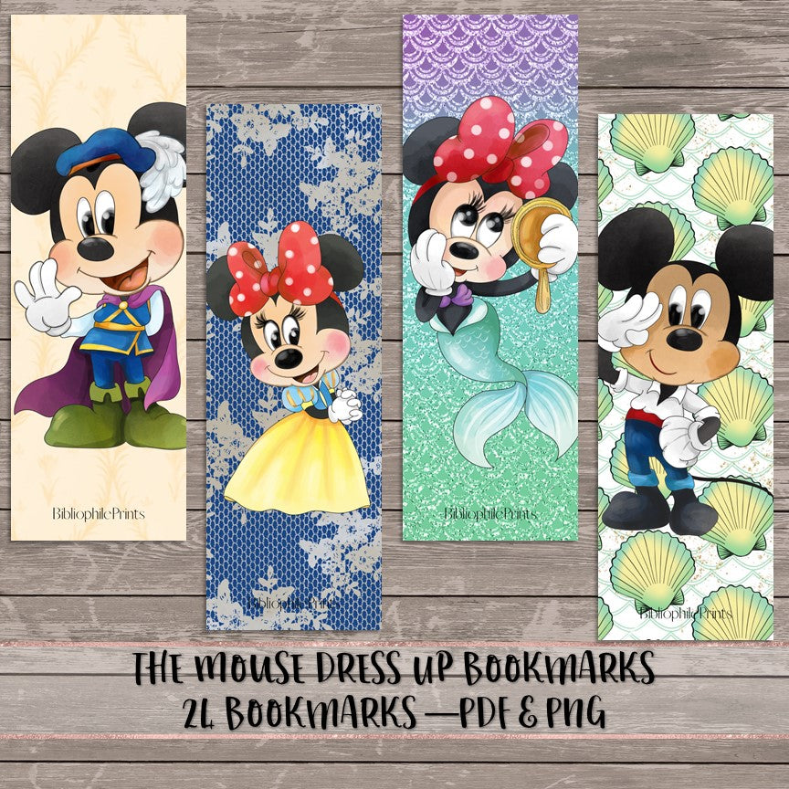 The Mouse Plays Dress Up - Digital Bookmarks