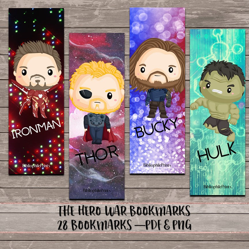 Infinity Heroes - Digital Bookmarks