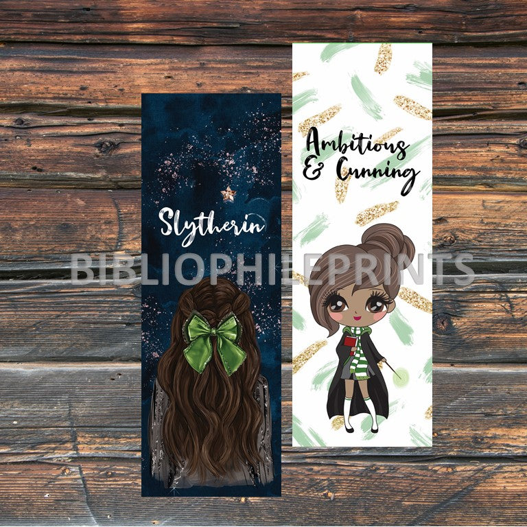 House of Cunning Girl Double Sided Bookmark - Brunette, Dark Skin