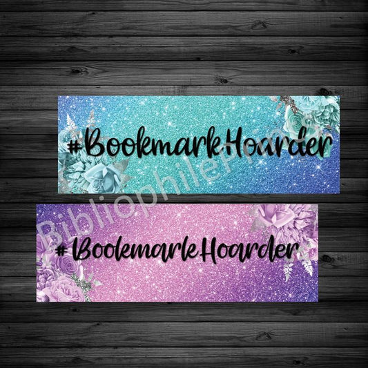 #BookmarkHoarder Double Sided Bookmark - bibliophileprints
