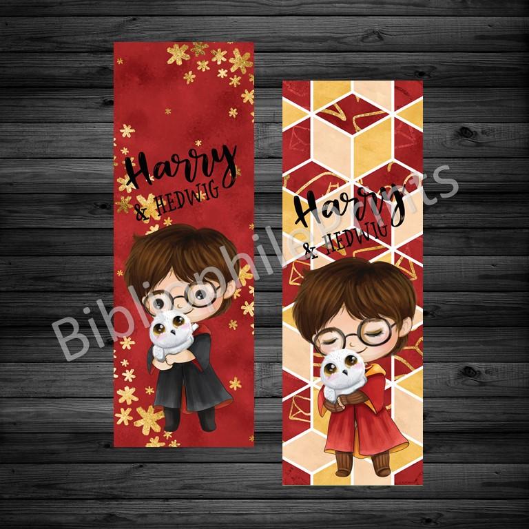 Harry Potter & Hedwig Double Sided Bookmark - bibliophileprints