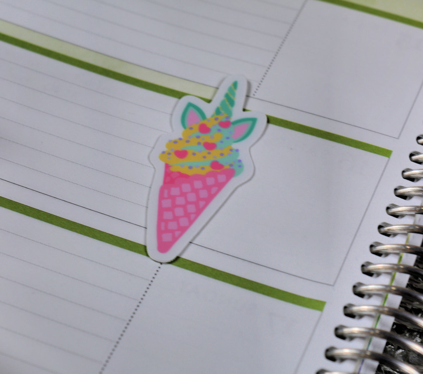 Unicorn Food Icecream Sticker - Vinyl Sticker - Planner Sticker - Computer Decal