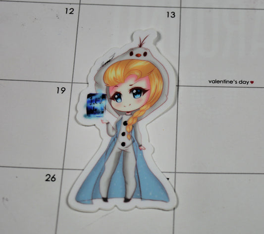 Ice Princess Sticker - Vinyl Sticker - Planner Sticker - Computer Decal