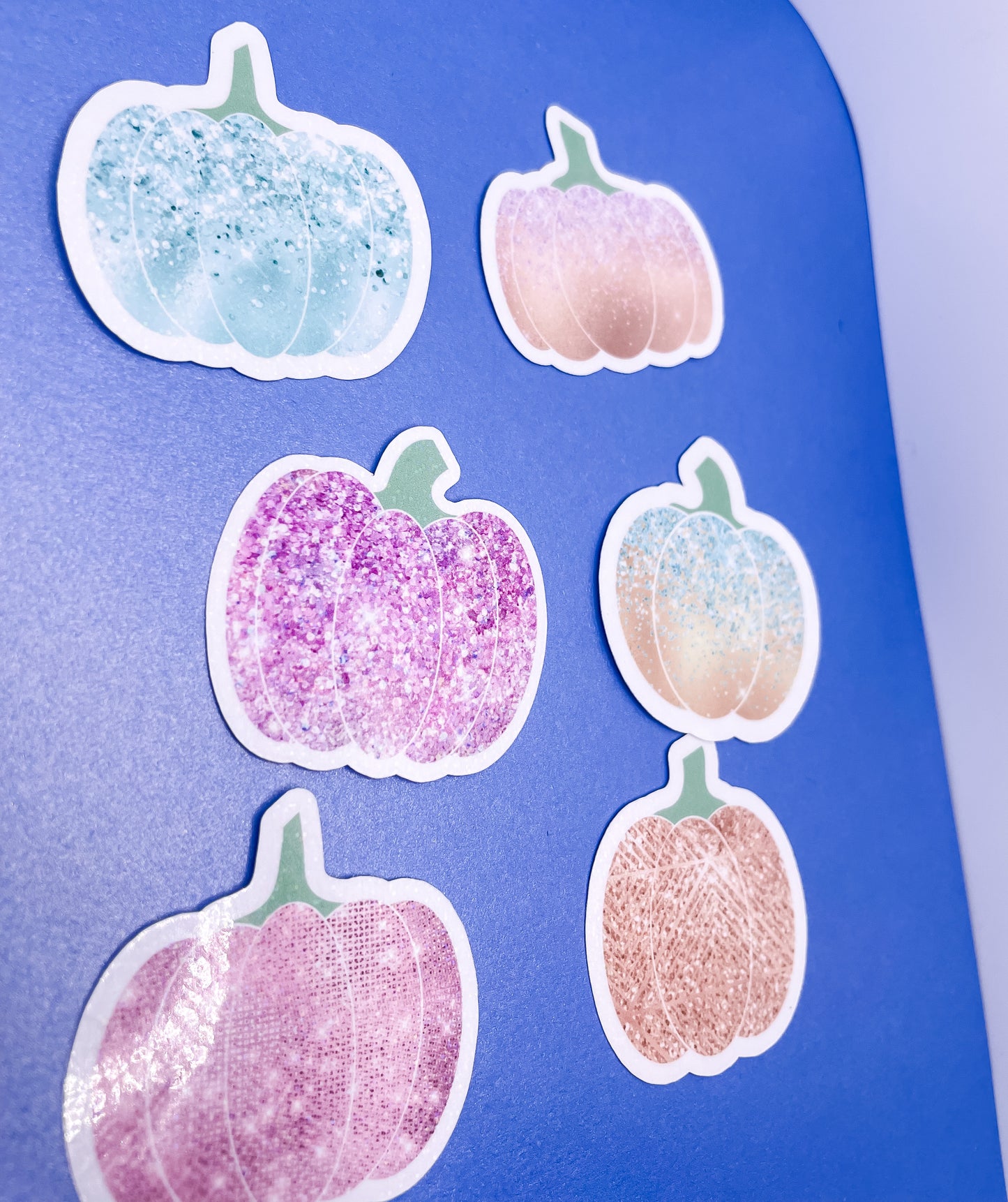 Pastel Pumpkins Sticker Pack- Planner Sticker - Computer Decal - Sparkly Sticker